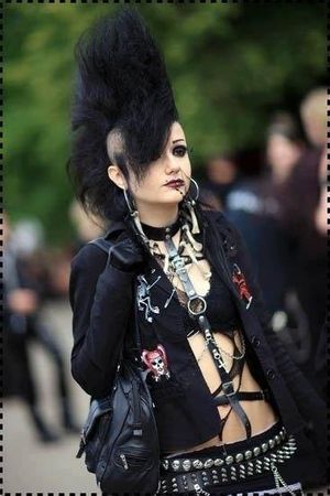 Goth mohawk babe