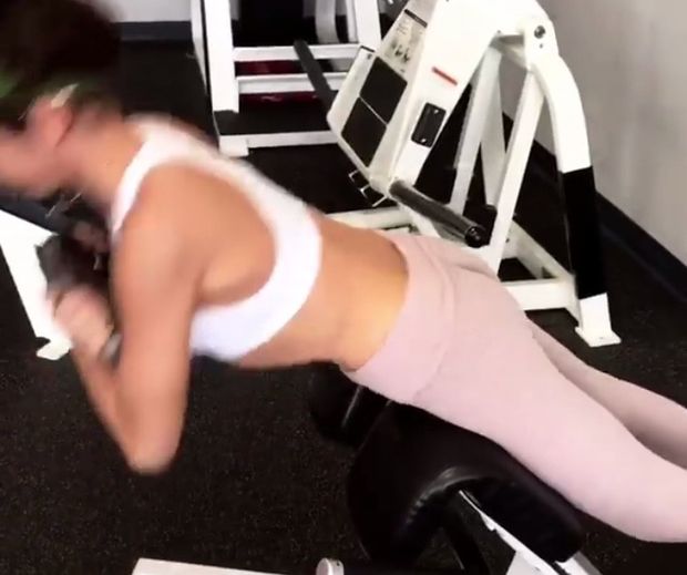 Sarah works out