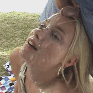Cock doped she stared blankly at you from across the lawn lips opening in surprise as his cum streaked down her painted face