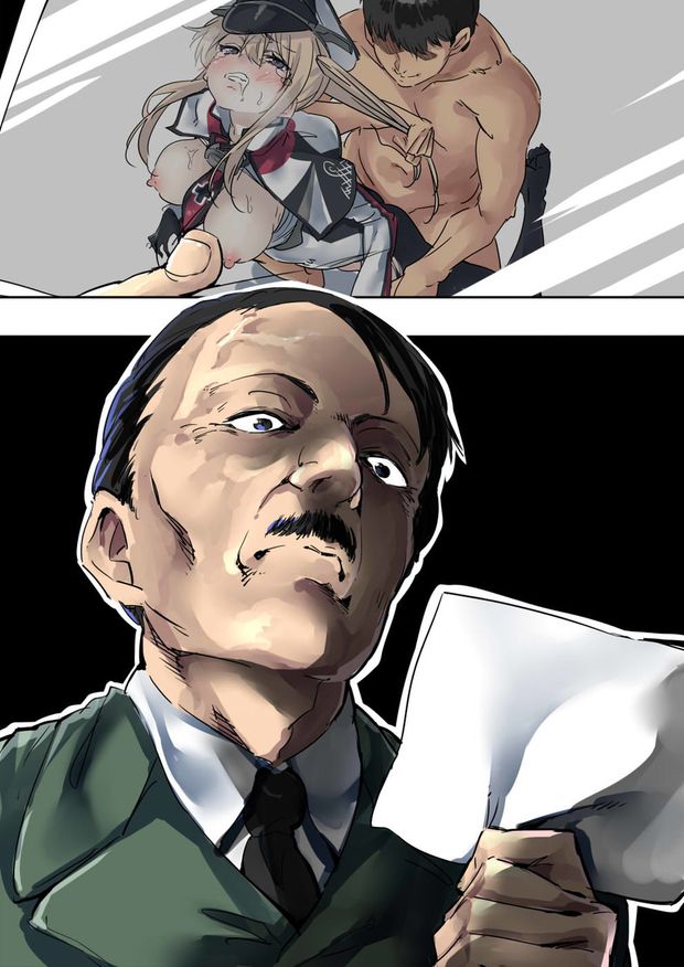 adolf hitler and graf zeppelin (kantai collection) drawn by ebifurya