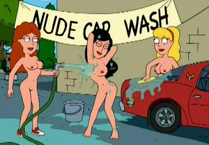 cartoon naked car wash