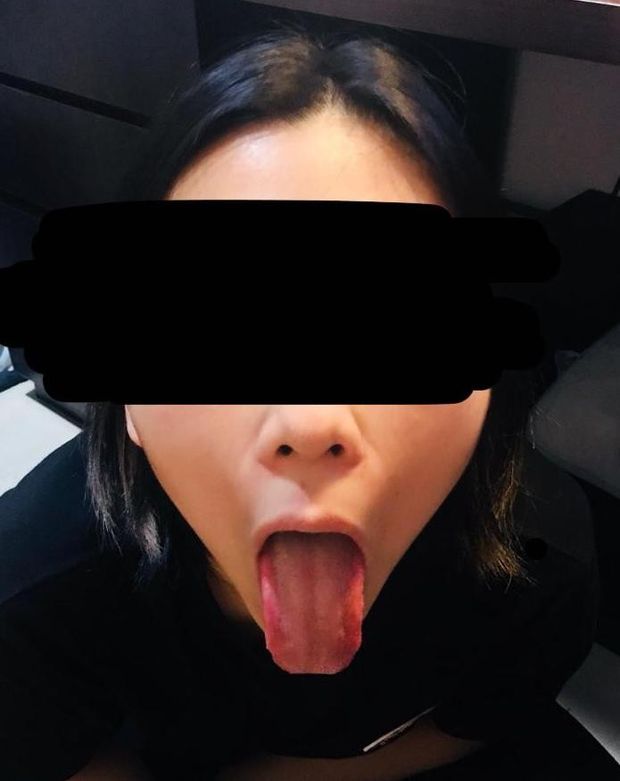 blowjob tongue out face