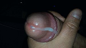 Warm sperm cumming up..