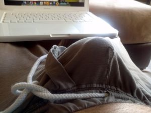 Precum in sweats