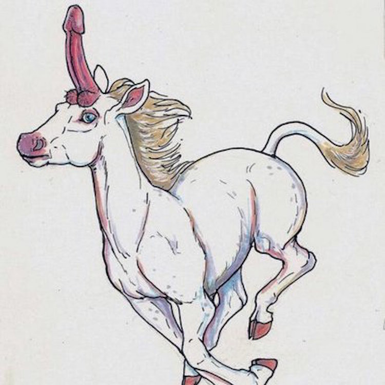 Never thought of it before, but I suddenly have the urge to know what it would be like to be rammed from behind by a unicorn.