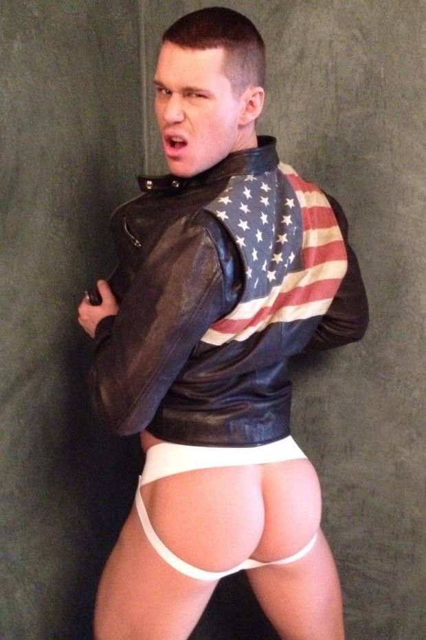 Hottie with a jock clad booty!