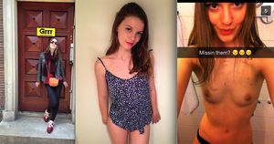 on/off - topless shower selfie with small tits snapchat