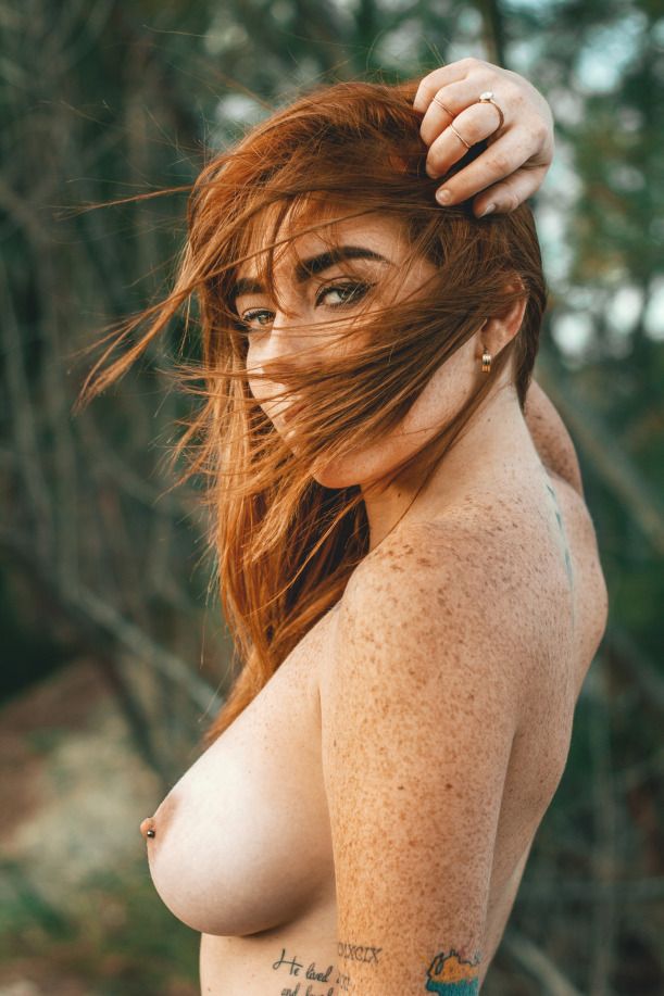 red head with freckles