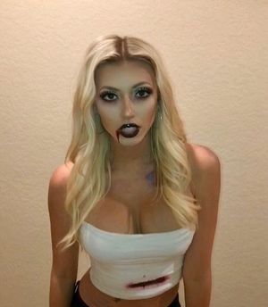 Vampire blonde with huge beautiful tits