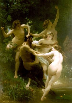 A satyr with women