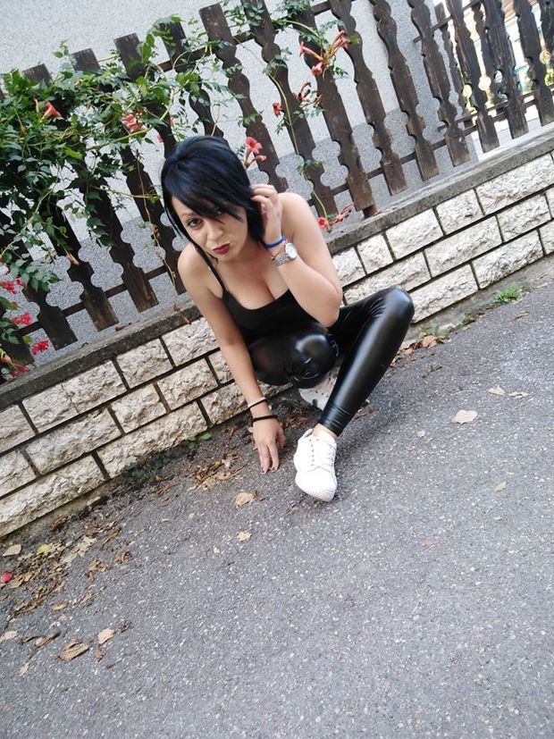 Yummy Emi poses...