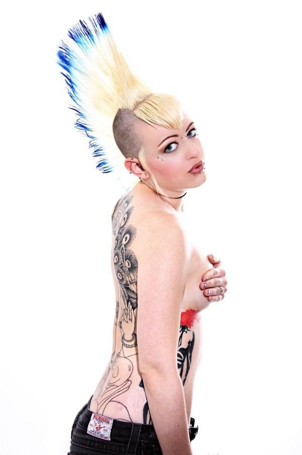 mohawk punk babe