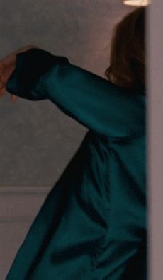 gif - sexy blonde in silk robe with her tits out