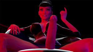 Asian futanari with huge juicy cock