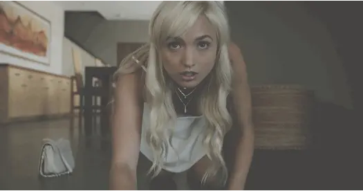 gif - cute blonde crawling on all fours POV