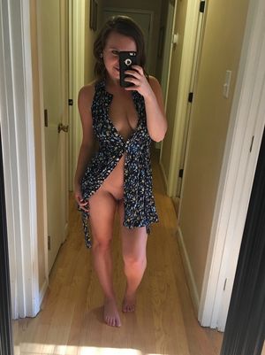 cute brunette flashing her pussy in dress