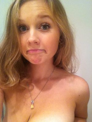 cute topless selfie