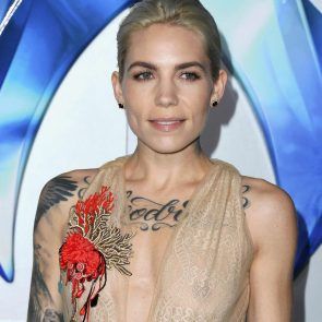 Skylar Grey Nipples in See Through Dress
