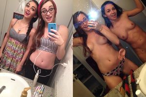 slut taking selfie nude