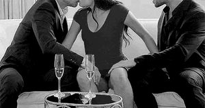 We asked her to join us for a drink in the hotel room, she accepted