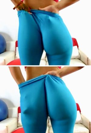 Fionas beautiful ass in blue leggings