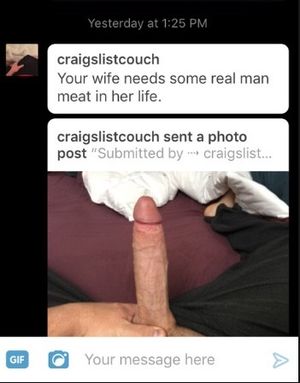 This was one of the guys my wife chats with rubbing it in my face