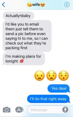 She enjoys making me look through ads for her next date