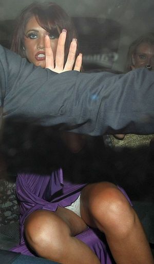 Katie Price panty flash