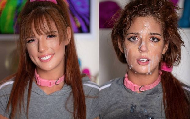 Hot Before and After Cumshot Photo Collage