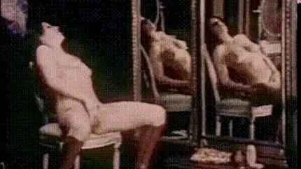 Touching herself in mirrors