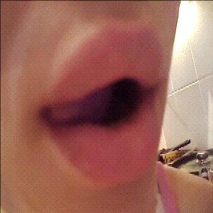 webcam hotty licking lips