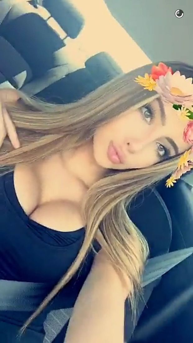 long haired babe taking selfie