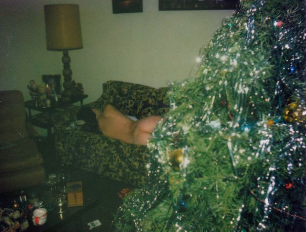Vintage amateur nude of girlfriend on Christmas Eve
