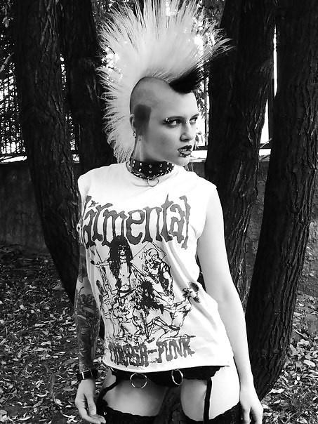 mohawk punk babe