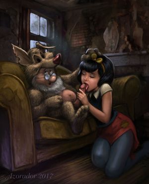 Snow white licks horny doc's dick