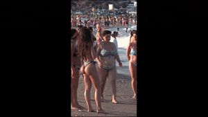 Perfect ass on beach