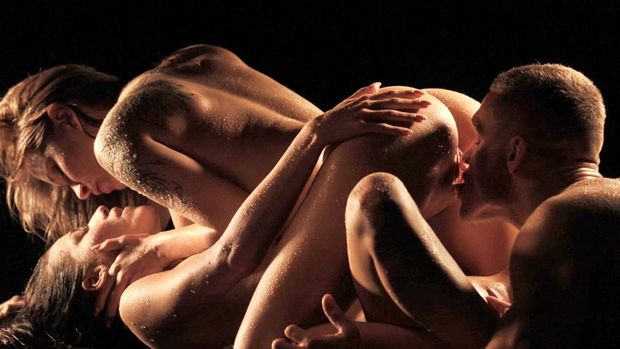 Romantic erotic threesome