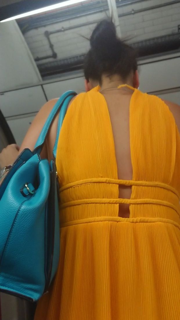 braless on london underground