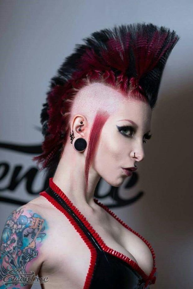 mohawk punk babe