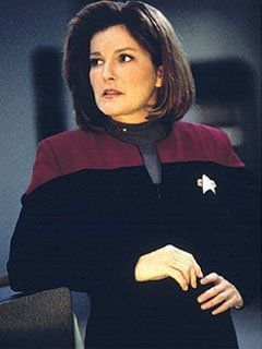 Kate Mulgrew as Captain Kathryn Janeway in Star Trek: Voyager