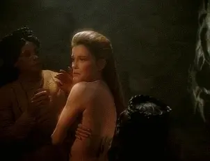 Kate Mulgrew as Captain Kathryn Janeway in Star Trek: Voyager