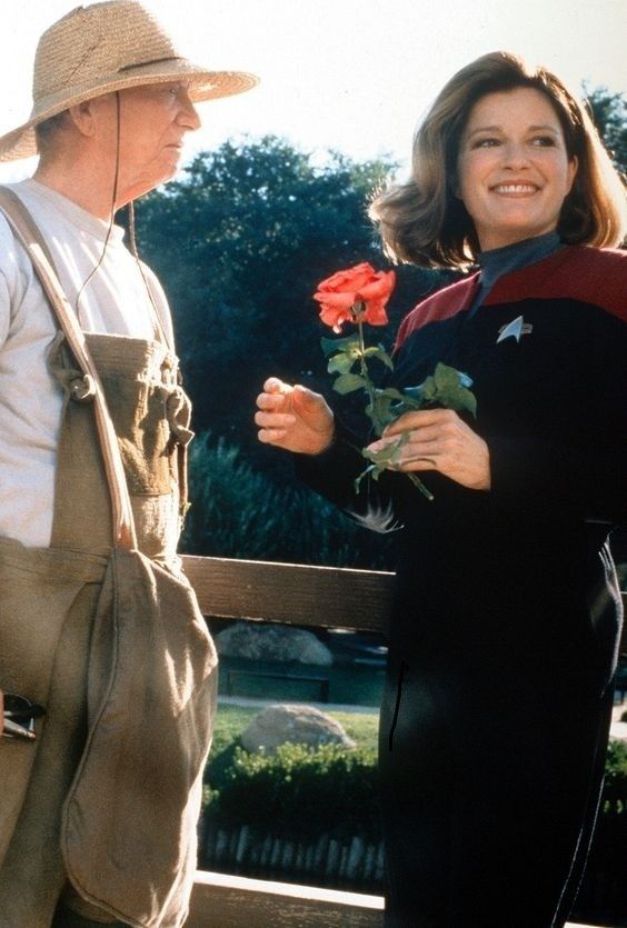 Kate Mulgrew as Captain Kathryn Janeway in Star Trek: Voyager