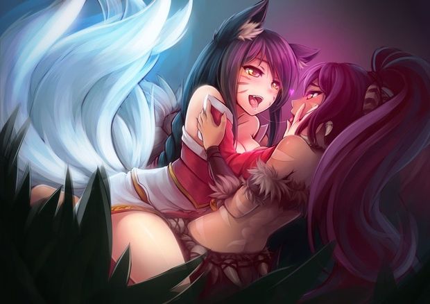 Ahri & Nidalee lesbian action