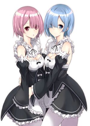 Rem and Ram Hug Re: Zero