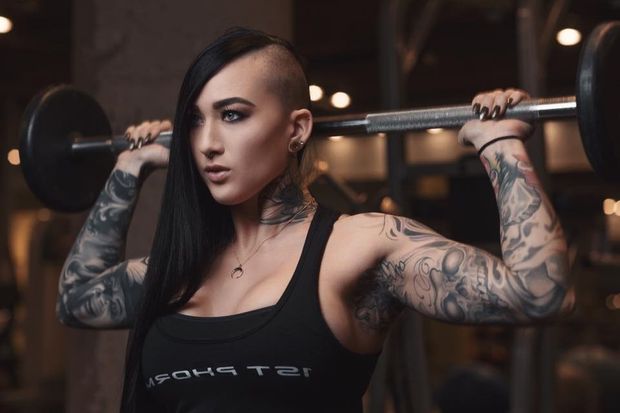 Fitness Model With Black Hair