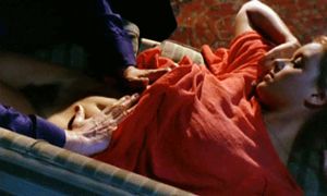 Gloria Guida Nude Scene foreplay caressing stomach