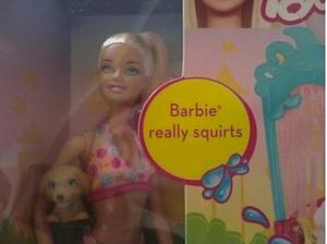 Funny: Barbie really squirts!