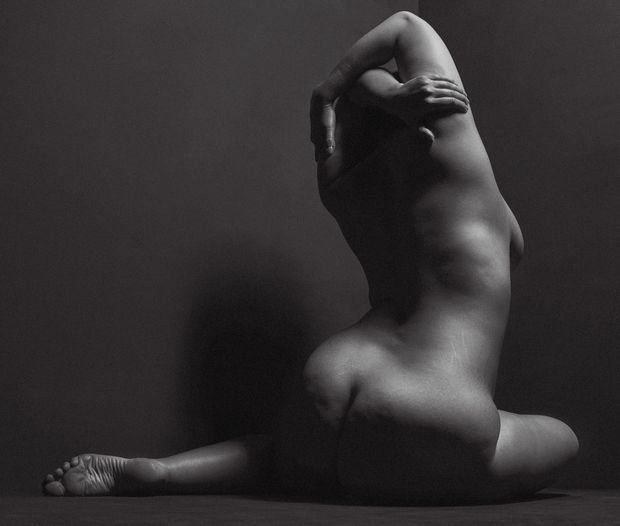 Ashley Gaham  black and white shoot for V Magazine