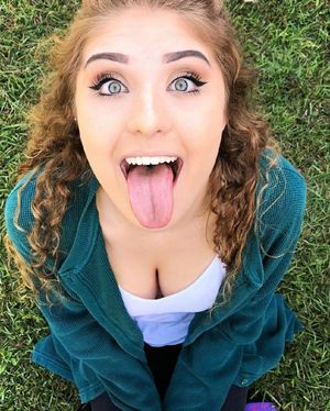 Hot slut mouth wide open tongue out for cum