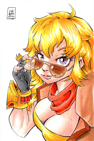 RWBY Yang Closeup by eleyeteaoh